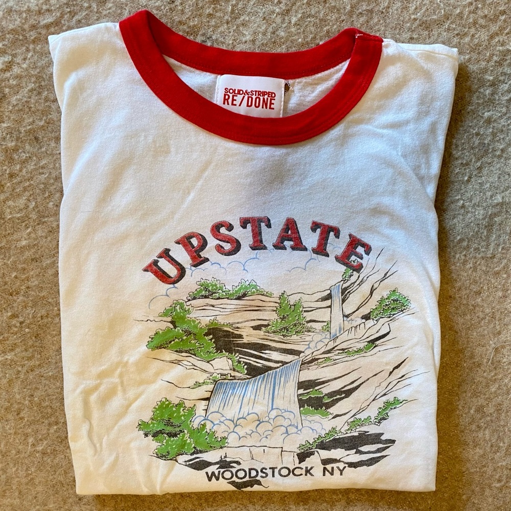 Solid & stripes x RE/DONE Woodstock T-shirt with red trim